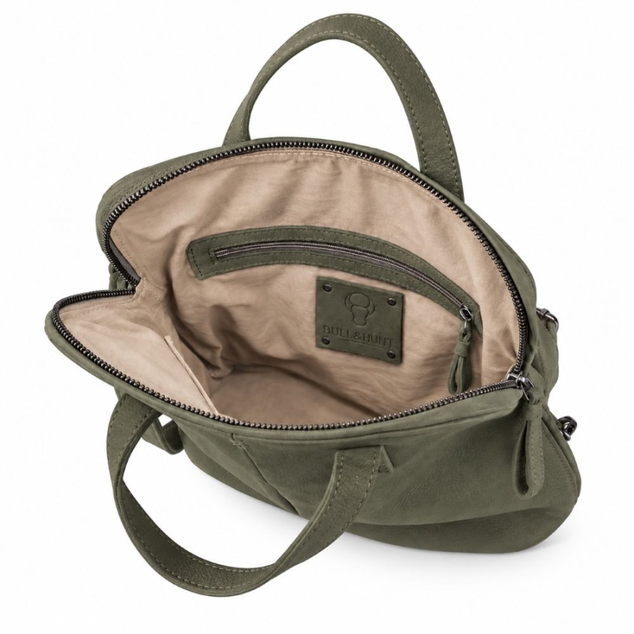 LITTLE BACKPACK SUEDE GREEN